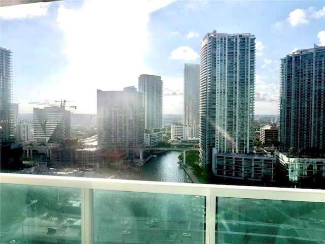 view of city with a water view