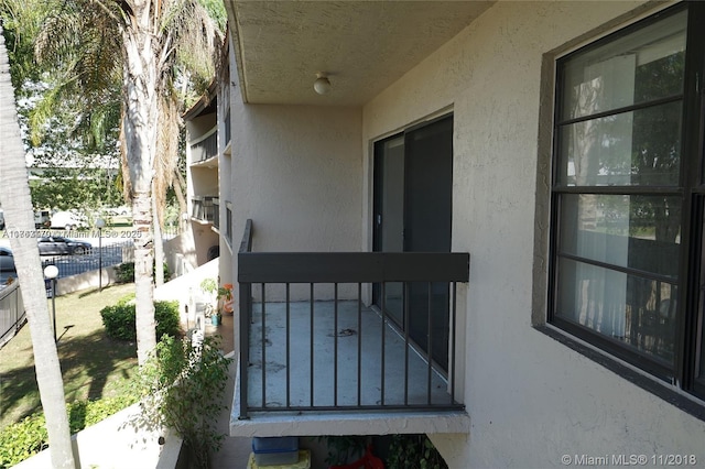 exterior space with stucco siding