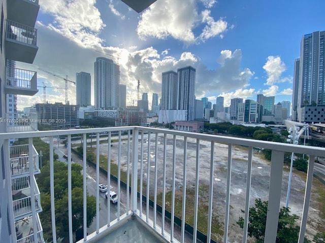 balcony featuring a view of city