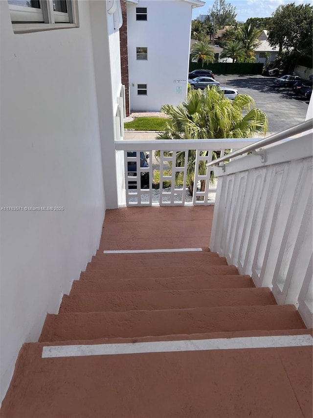 view of stairs