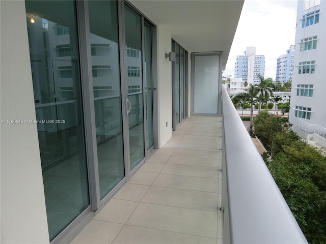 balcony featuring a view of city