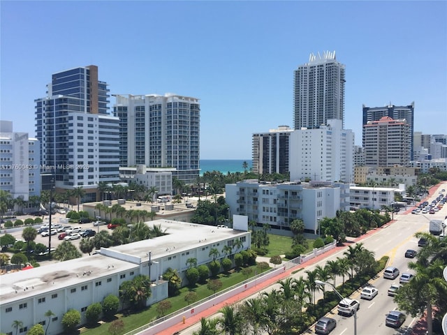 view of city featuring a water view