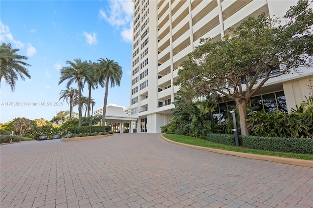 view of property with driveway