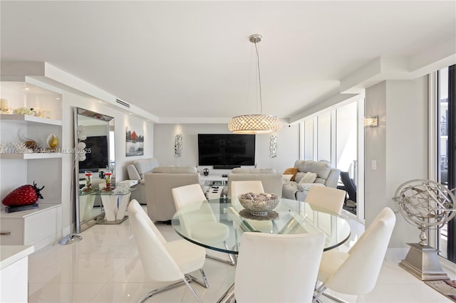 dining area with visible vents