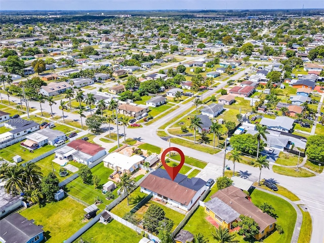 drone / aerial view featuring a residential view