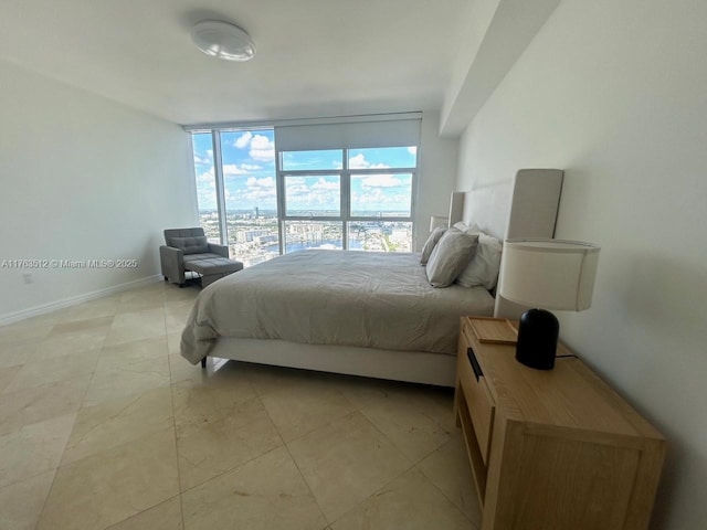 bedroom with baseboards