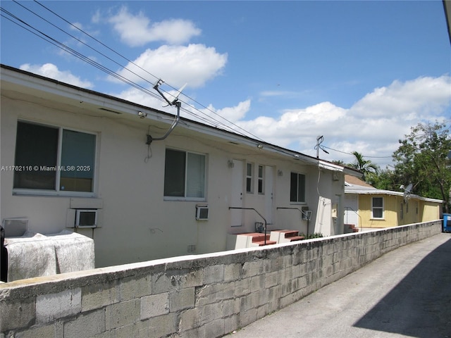 view of home's exterior featuring stucco siding