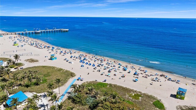 2395 SE 6th St, Pompano Beach, FL 33062 - bird's eye view with a water view and a beach view