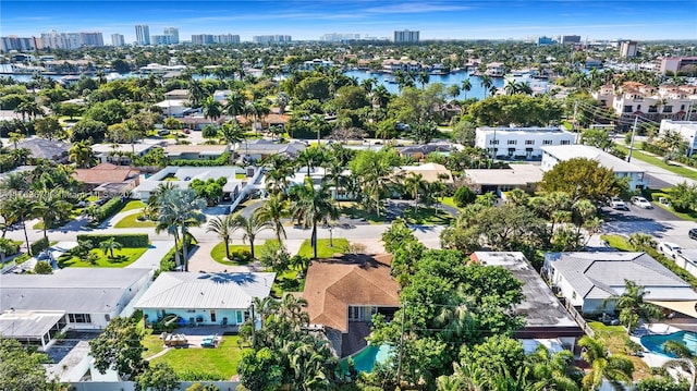 2395 SE 6th St, Pompano Beach, FL 33062 - aerial view featuring a water view, a residential view, and a city view