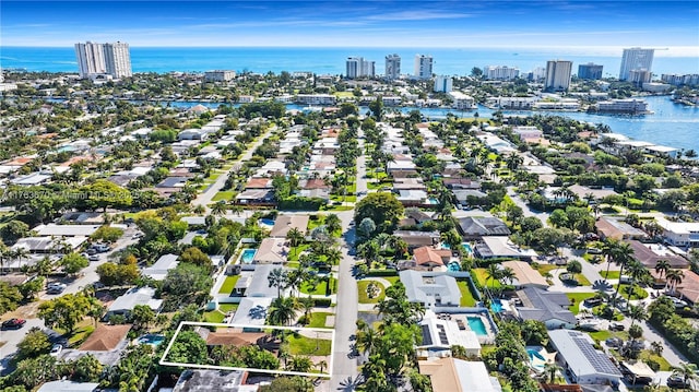 2395 SE 6th St, Pompano Beach, FL 33062 - birds eye view of property with a water view, a residential view, and a view of city