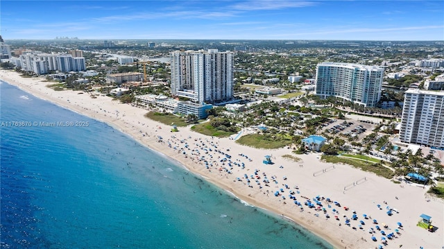 2395 SE 6th St, Pompano Beach, FL 33062 - birds eye view of property featuring a water view, a view of the beach, and a city view