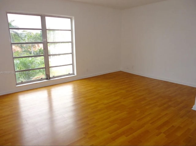 empty room featuring light wood-type flooring