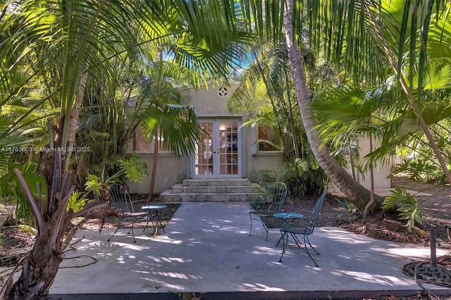 view of patio with french doors