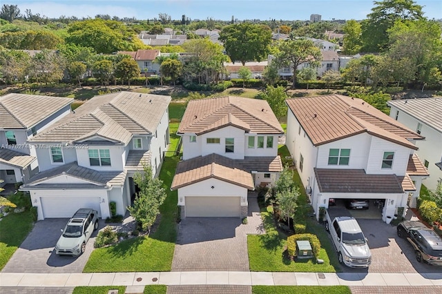 drone / aerial view with a residential view