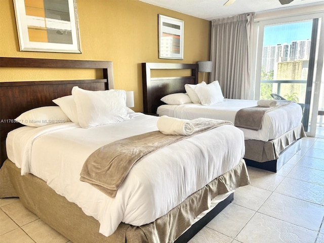 view of tiled bedroom