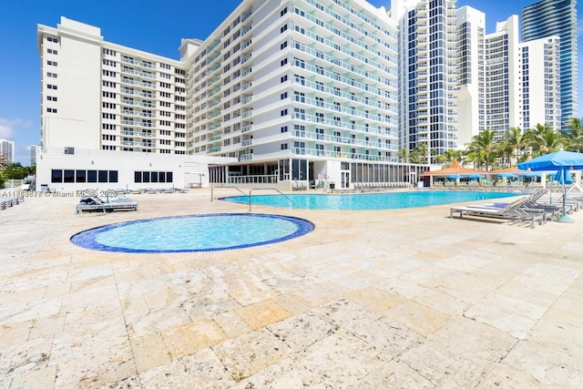 pool featuring a patio