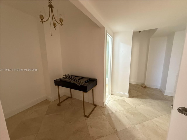 hall with baseboards