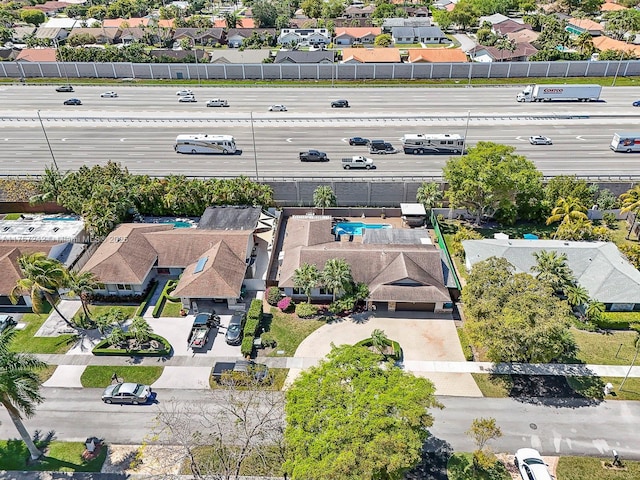 bird's eye view featuring a residential view