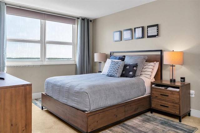 bedroom with baseboards