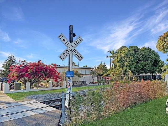 exterior space featuring fence