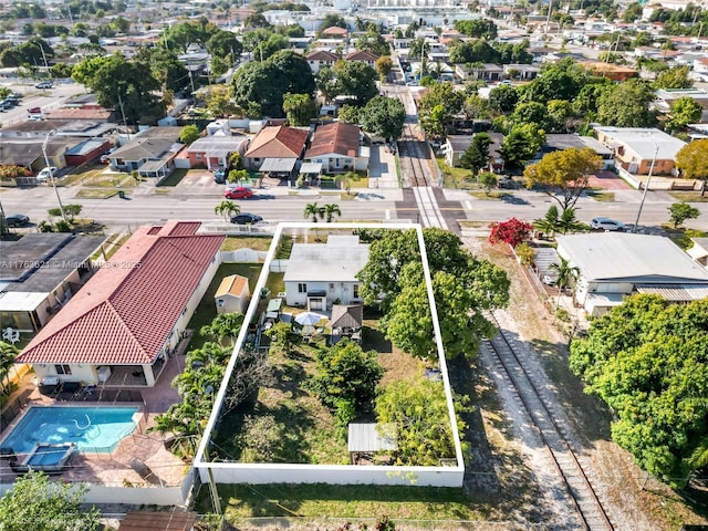 birds eye view of property featuring a residential view