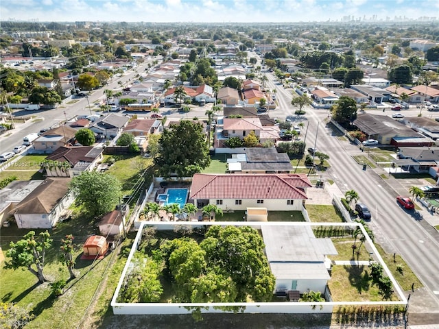 birds eye view of property featuring a residential view