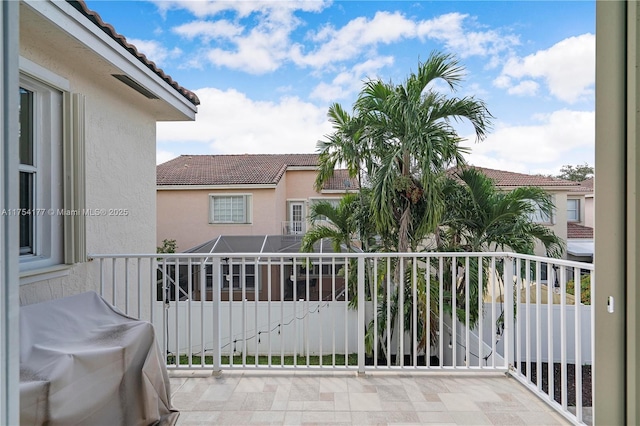 balcony featuring grilling area