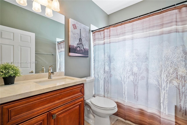 7546 NW 18th Dr, Pembroke Pines, FL 33024 - full bathroom with toilet, vanity, and a shower with curtain