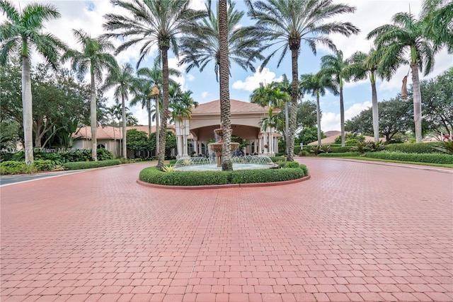 surrounding community featuring curved driveway