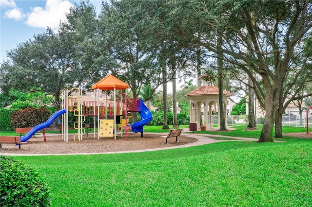 7546 NW 18th Dr, Pembroke Pines, FL 33024 - community playground featuring fence and a lawn