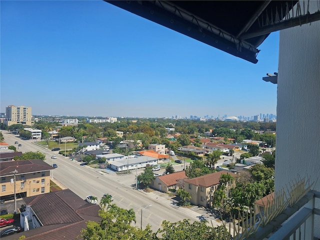 aerial view featuring a city view