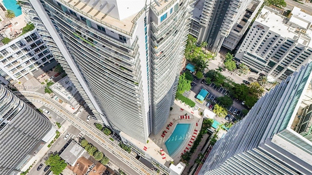 1100 S Miami Ave Unit 1103, Miami, FL 33130 - drone / aerial view of a pool area