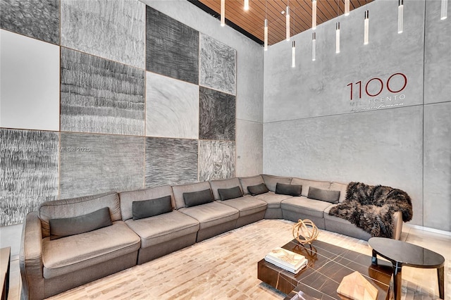 1100 S Miami Ave Unit 1103, Miami, FL 33130 - common area featuring a high ceiling and wooden ceiling