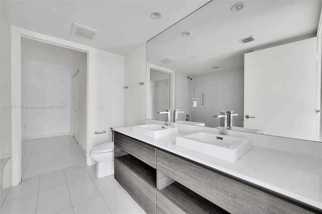 1100 S Miami Ave Unit 1103, Miami, FL 33130 - full bath featuring double vanity, tile patterned floors, and recessed lighting