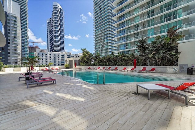 1100 S Miami Ave Unit 1103, Miami, FL 33130 - community pool with a patio and a view of city