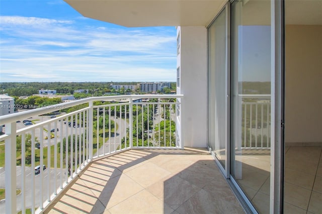 balcony with a city view