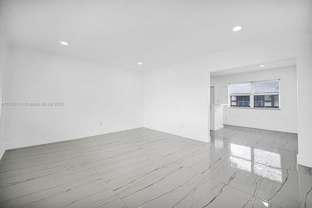 11003 NE 12th Ave, Miami, FL 33161 - unfurnished room with recessed lighting and marble finish floor