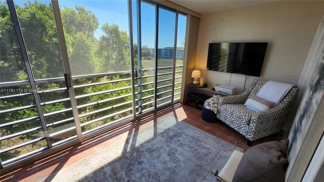 view of sunroom