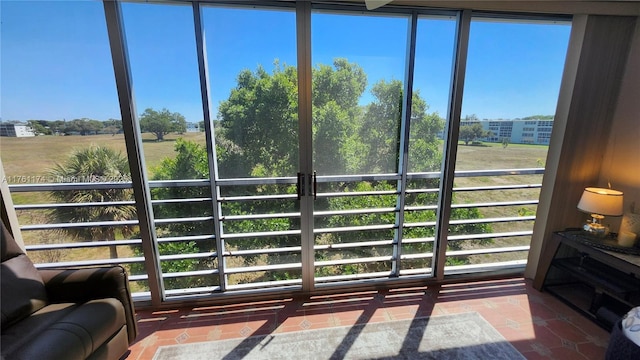 view of sunroom