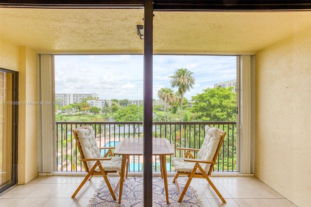 balcony featuring a city view