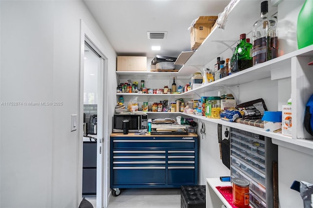 pantry with visible vents