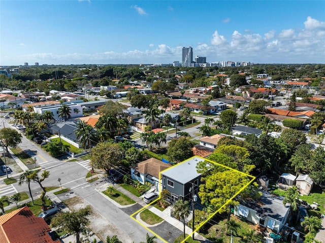 aerial view with a view of city