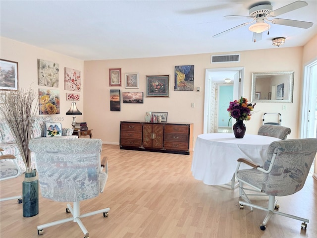 17202 SW 113th Ct Unit 21943A, Miami, FL 33157 - office space featuring baseboards, wood finished floors, visible vents, and ceiling fan