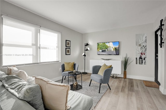 619 Euclid Ave Unit 1B, Miami Beach, FL 33139 - living room featuring light wood-style floors and baseboards
