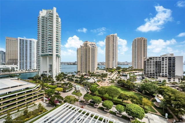 view of city featuring a water view