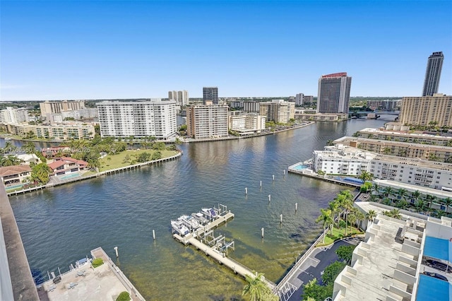 water view featuring a view of city