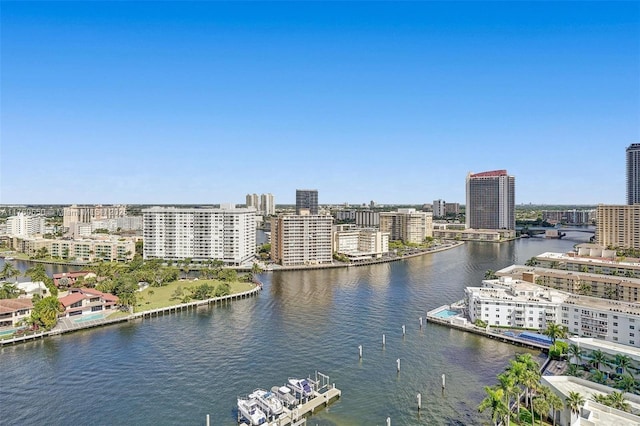 water view featuring a view of city