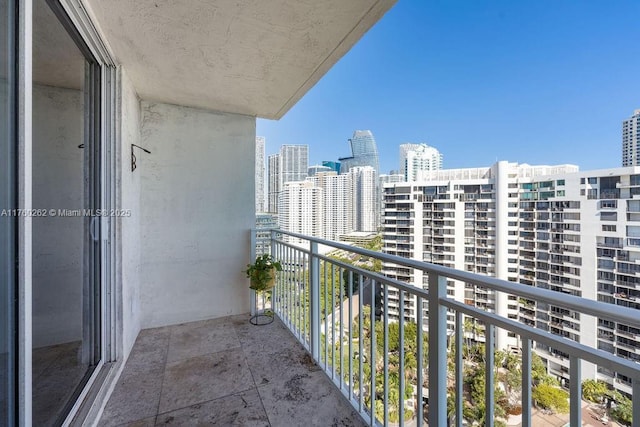 balcony with a city view