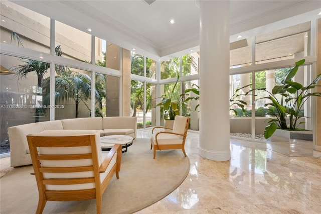 sunroom / solarium with a wealth of natural light