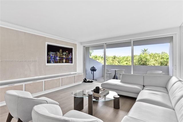 living room featuring wood finished floors